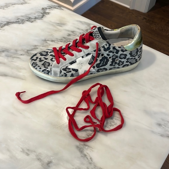 Golden Goose Shoes Authentic Pair Of Red Golden Goose Shoe Laces